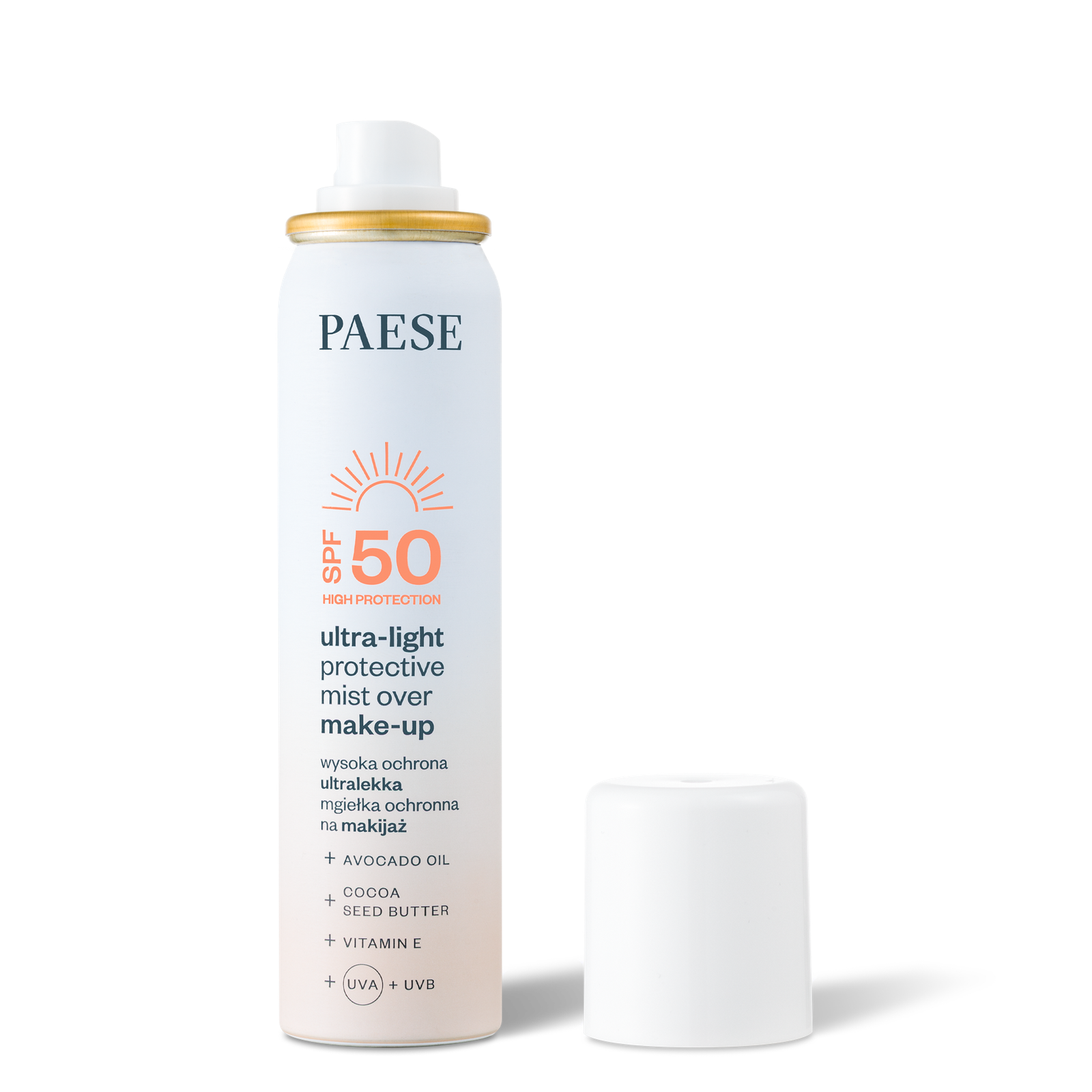 <span>Ultralekka Mgiełka SPF 50 </span> mgiełka ochronna na makijaż